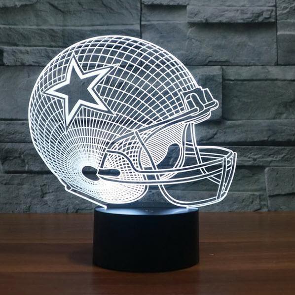 Dallas Cowboys Helmet 3D Lamp- Affordable Custom Neon Signs Dallas Cowboys Helmet 3D Lamp- Affordable Custom Neon Signs