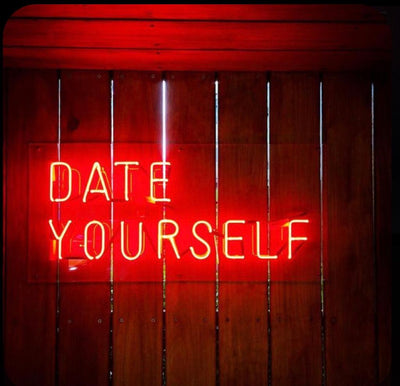 date yourself neon sign