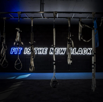 neon sign for gym