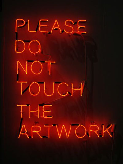 please do not touch the art sign 