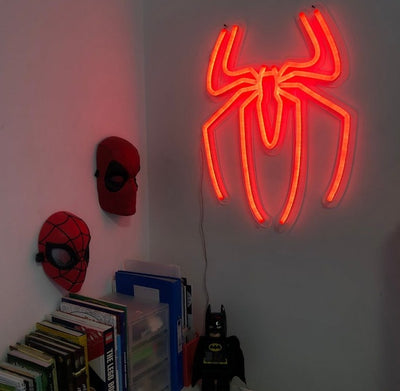 Spiderman neon sign