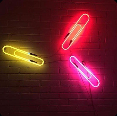 paperclip neon signs