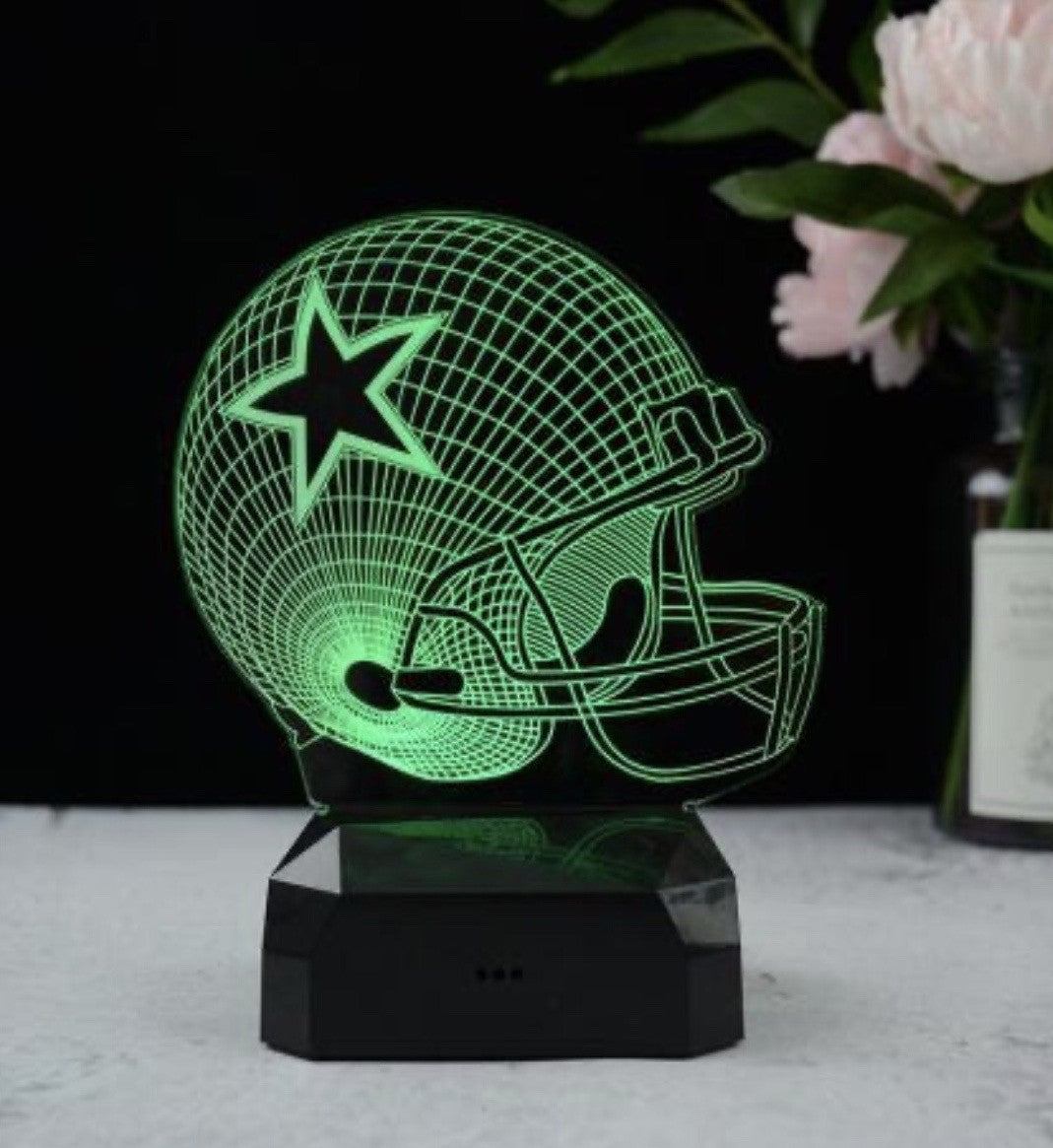 Dallas Cowboys Helmet 3D Lamp- Affordable Custom Neon Signs Dallas Cowboys Helmet 3D Lamp- Affordable Custom Neon Signs