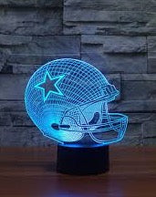Dallas Cowboys Helmet 3D Lamp- Affordable Custom Neon Signs Dallas Cowboys Helmet 3D Lamp- Affordable Custom Neon Signs